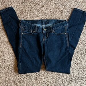 Express Dark Indigo Women's Skinny Low Rise Jeans
